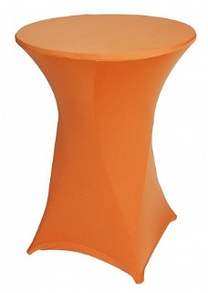 Statafelrok voor statafel 80 tot 85cm kleur oranje - statafelhoes statafelhoezen