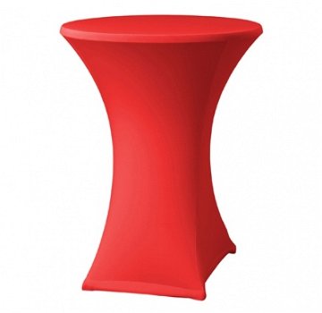 Statafelrok voor statafel 80 tot 85cm kleur rood - statafelhoes statafelhoezen - 1