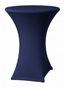 Statafelrok voor statafel 80 tot 85cm kleur donkerblauw - statafelhoes statafelhoezen - 1