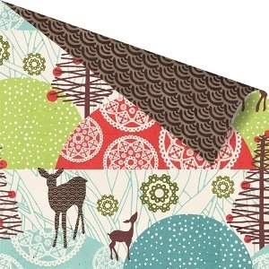 SALE NIEUW dubbelzijdig papier North Country / Wonderland van Bo Bunny - 1