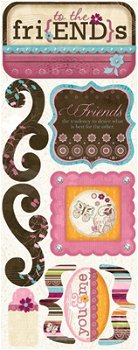 SALE NIEUW vel Cardstock stickers Sophie Friends To The End 6X12 inch van Bo Bunny - 1