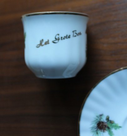 Vintage Kop en schotel met hert - Het grote bos - Afbeelding 4