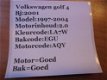 VW Golf 4 2.0 2001 Onderdelen en Plaatwerk Kleur LA7W - 6 - Thumbnail