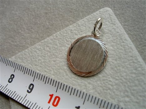 Zilveren graveerplaatje, 14 mm klein - 2