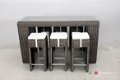 Loungeset lounche bar tafel set tuin terras grijs wicker nieuw. - 4 - Thumbnail