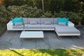 loungeset lounche set tuin terras wit wicker aanbieding. - 1 - Thumbnail