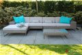 loungeset lounche set tuin terras grijs rond wicker aanbieding. - 1 - Thumbnail