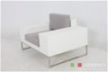 Loungeset lounche stoel fauteuil zetel tuin terras wit wicker nieuw. - 2 - Thumbnail