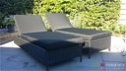 Loungeset lounche ligbed tuin terras zwart wicker nieuw. - 4 - Thumbnail