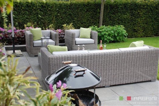 loungeset lounche set tuin terras grijs wicker aanbieding. - 1