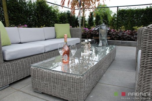 loungeset lounche set tuin terras grijs wicker aanbieding. - 4