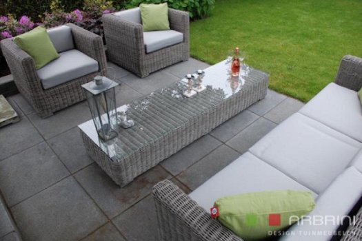 loungeset lounche set tuin terras grijs wicker aanbieding. - 5