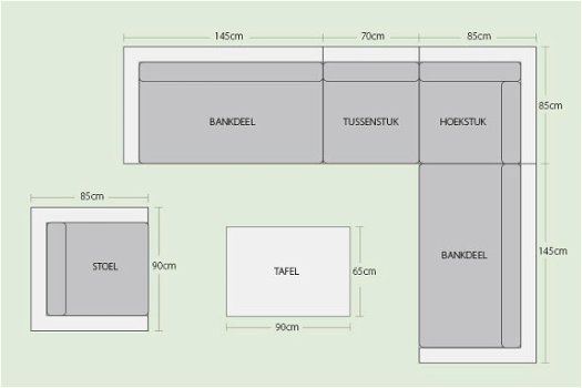 loungeset lounche set tuin terras kunststof riet natuur aanbieding. - 3