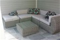 Loungeset lounche set tuin terras kunststof rond wicker grijs aanbieding. - 4 - Thumbnail