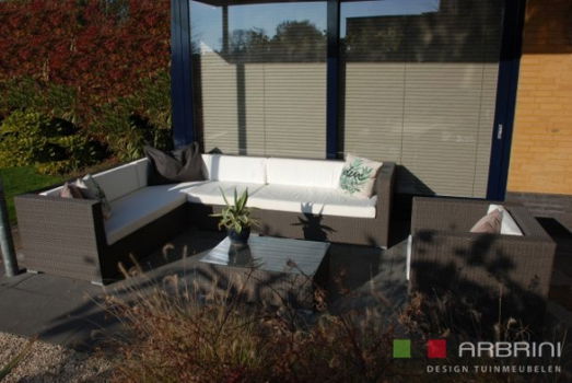 loungeset lounche set tuin terras bruin wicker aanbieding. - 1