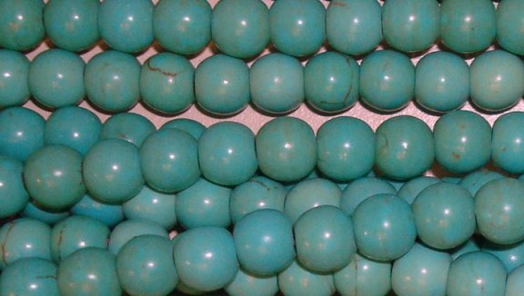 Snoer turquoise natuurstenen kralen vanaf € 1,75 - 1