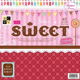 SALE NIEUW (glitter) Paperpad 6X6 + 2 X 3D glitter en vilt embelishments Sweet van DCWV - 3 - Thumbnail