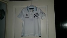 Gaastra witte zomerpolo korte mouw grote appicaties 128