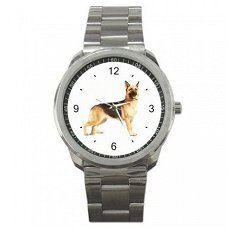 Duitse Herder Stainless Steel Horloge