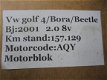 VW Golf 4/Bora/Beetle 2001 2.0 Motorblok AQY - 4 - Thumbnail