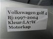 VW Golf 4 1997/2004 Motorkap Kleurcode LA7W - 2 - Thumbnail