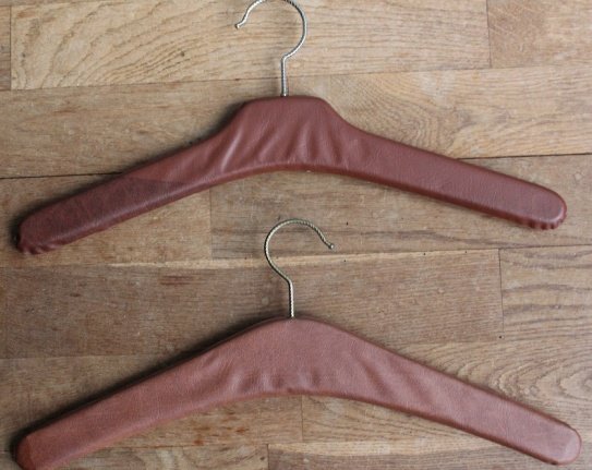 Vintage kledinghangers met studs - bruin - Afbeelding 2