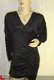 Mooie korte gotische jurk uit zwart gesmokt stretchvelours - 1 - Thumbnail