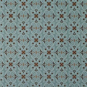 NIEUW Adhesive Fabric Paper Blue Floral 12 Inch Paper Pad van DCWV - 2