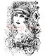 SALE NIEUW cling stempel Vintage Style Lady van Deep Red. - 1 - Thumbnail