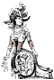 SALE NIEUW cling stempel Derby Victorian Girl van Deep Red. - 1 - Thumbnail