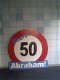 abraham 50 jaar houten bord jubileum bensan enter - 1 - Thumbnail