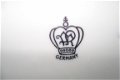 porseleinen naambordje kelder gemerkt met kroon en letters Formaat 11x8,5 cm met gouden rand Bieden - 2 - Thumbnail