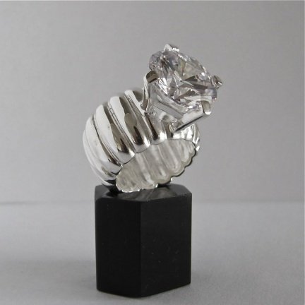 NIEUW Brede zilveren zirkonia RING solitair, verkrijgbaar in 3ringmaten, INCLUSIEF VERZENDEN! - nr. 1