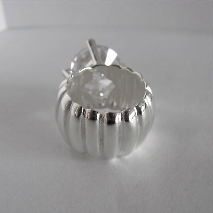 NIEUW Brede zilveren zirkonia RING solitair, verkrijgbaar in 3ringmaten, INCLUSIEF VERZENDEN! - Afbeelding 5