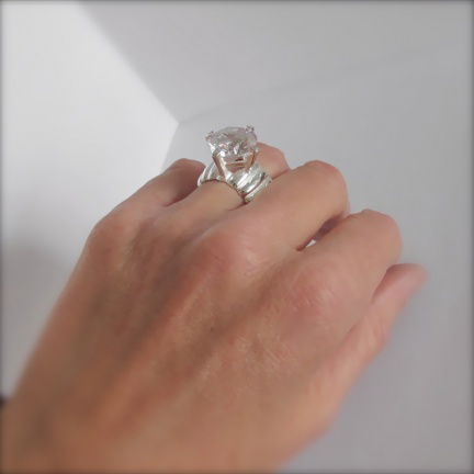 NIEUW Brede zilveren zirkonia RING solitair, verkrijgbaar in 3ringmaten, INCLUSIEF VERZENDEN! - Afbeelding 6