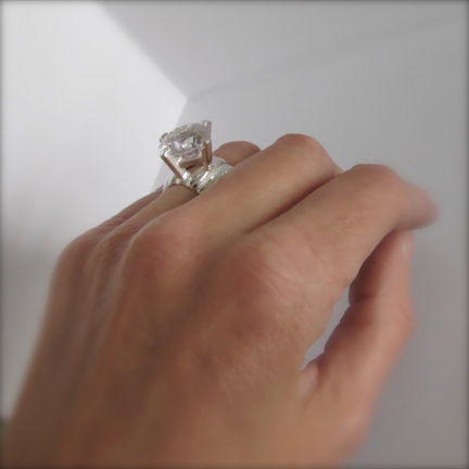 NIEUW Brede zilveren zirkonia RING solitair, verkrijgbaar in 3ringmaten, INCLUSIEF VERZENDEN! - Afbeelding 7