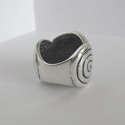 NIEUW Brede zilveren RING, vlecht/golf, INCLUSIEF VERZENDEN! - Afbeelding 4