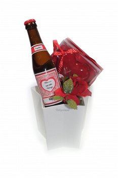 Liefdes cadeau met Bier met tekst etiket - 1