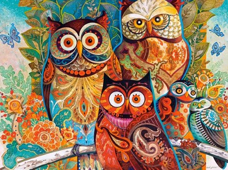 Castorland - Owls - 2000 Stukjes Nieuw - 1