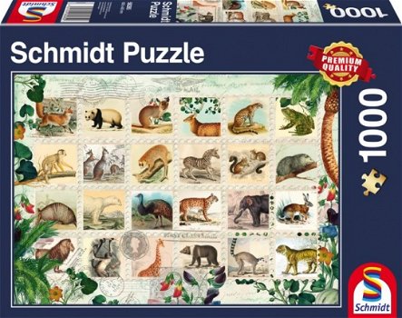 Schmidt - Wildlife Stamp Collection - 1000 Stukjes Nieuw - 2