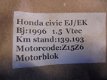 Honda Civic EJ/EK 1996 1.5 Vtec Motorblok (Code Z15Z6) - 3 - Thumbnail