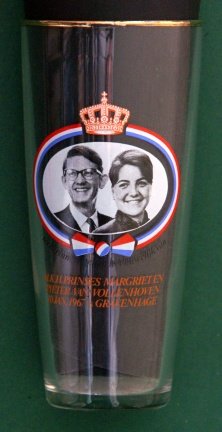 Glas Huwelijk HKH Prinses Margriet & Pieter van Vollenhoven 10 jan. 1967