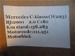 Mercedes C klasse C 180 2.0 W203 2001 Motorblok (111.951) - 4 - Thumbnail