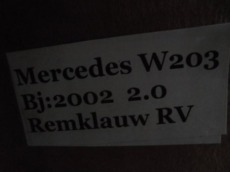 Mercedes C klasse C 180 2.0 W203 2002 Remklauwen - 3