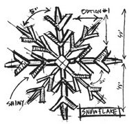 SALE NIEUW TIM HOLTZ GROTE cling stempel Christmas Blueprint Snowflake