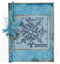 SALE NIEUW TIM HOLTZ GROTE cling stempel Christmas Blueprint Snowflake. - 2