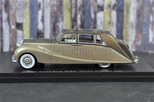 Rolls Royce Silver Wraith Hooper Empress line bruin 1:43 Bos - 1