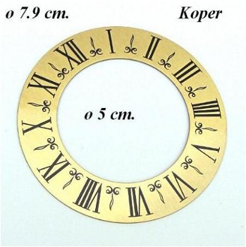 === Wijzerplaat ring = koper = z.g.a.n. === 6929 - 0