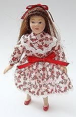 schattig porseleinen meisje met lang haar 10 cm - nr. 1