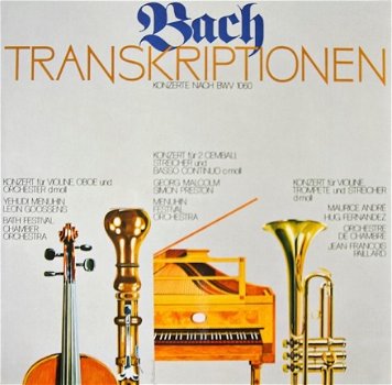 LP - Bach - Transkriptionen - Yehudi Menuhin, viool - Leon Goossens, oboe - 0
